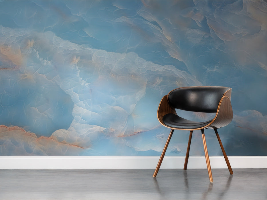 Vinilo Texturas Efecto Mármol "Azul Celeste"