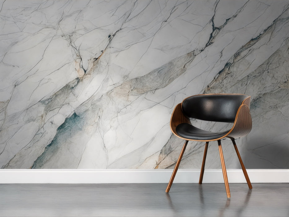 Vinilo Texturas Efecto Mármol "Blanco Atenea"