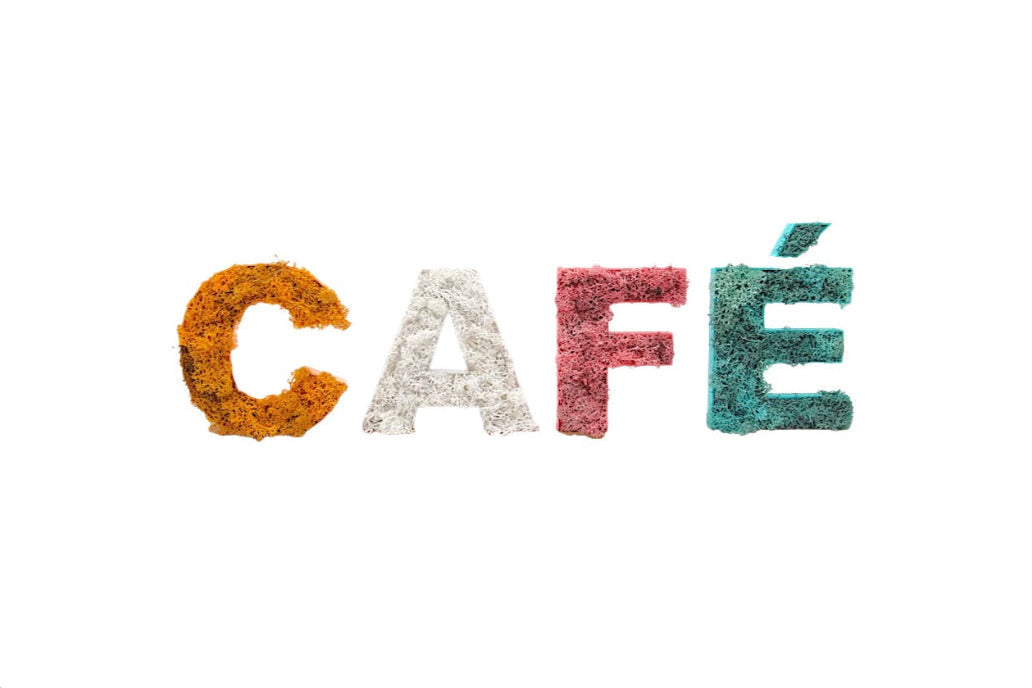 Pack de Letras "CAFÉ" de Musgo