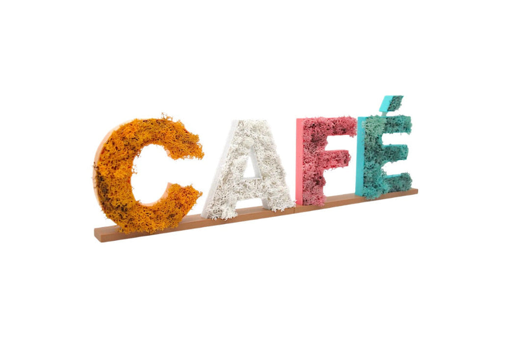 Pack de Letras "CAFÉ" de Musgo