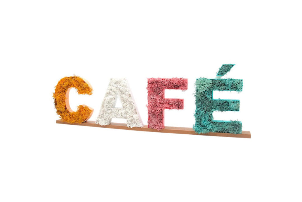 Pack de Letras "CAFÉ" de Musgo