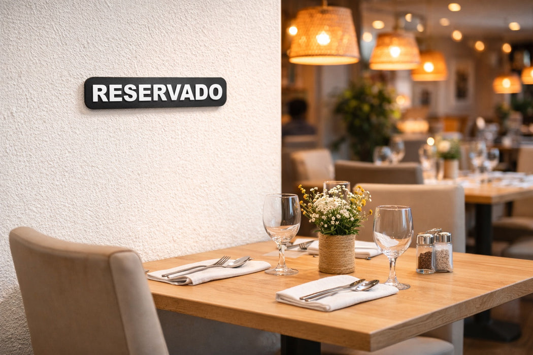 Placa 3D Reservado