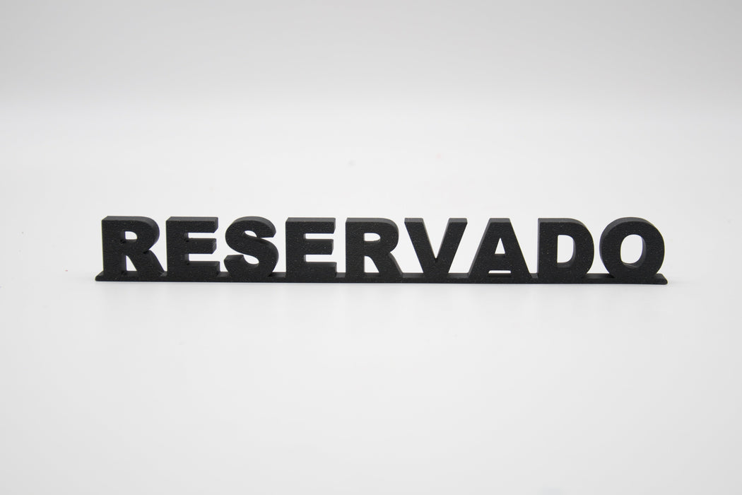 Pack de Letras "RESERVADO" en 3D