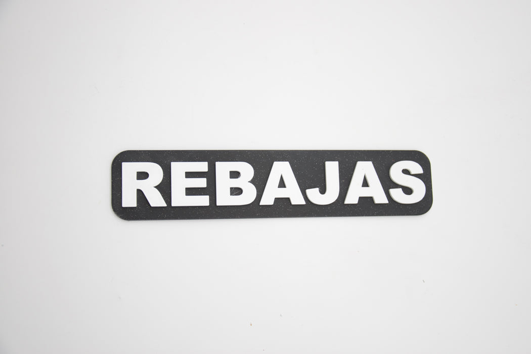 Placa en 3D "REBAJAS"