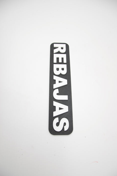 Placa en 3D "REBAJAS"