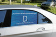 PSD side window of a white car for Sticker Mockup or Decals Mock