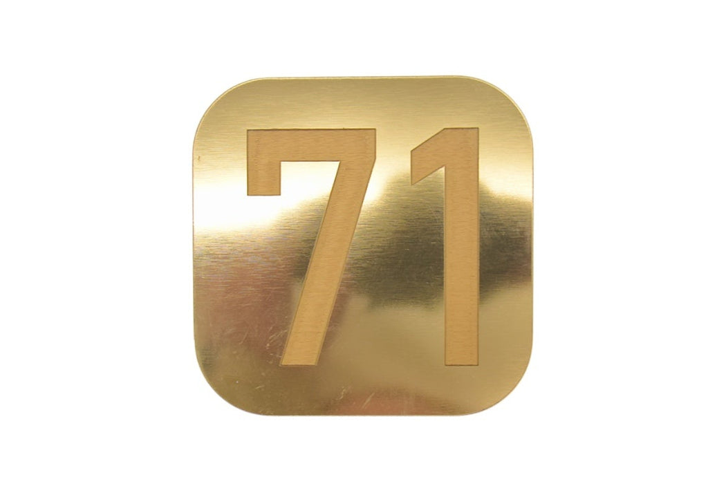 Placa de Número para Puerta en Bicapa Dorado