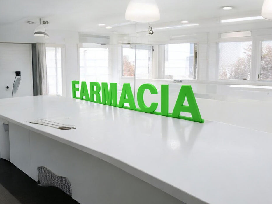 Pack de Letras "FARMACIA" en 3D