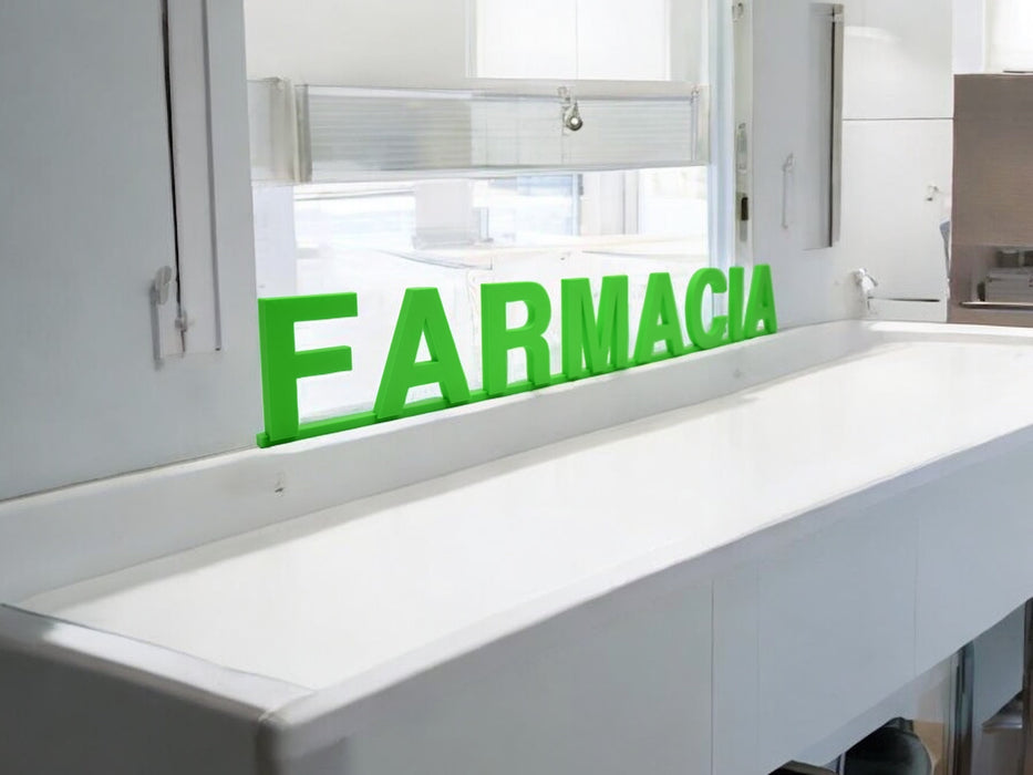 Pack de Letras "FARMACIA" en 3D