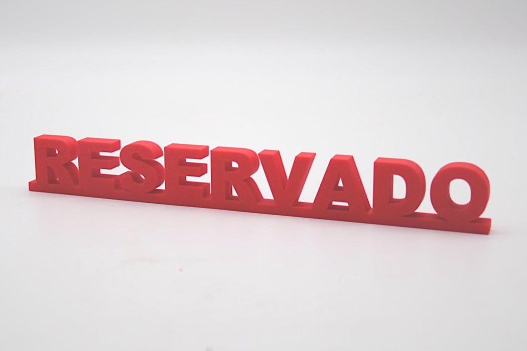 Pack de Letras "RESERVADO" en 3D