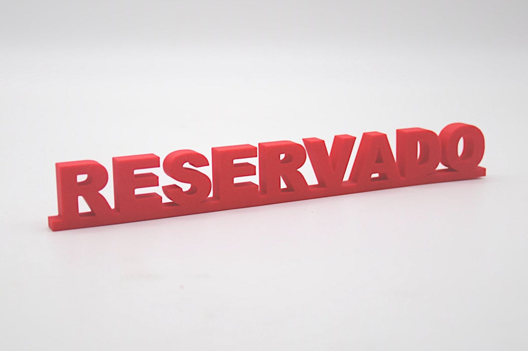 Pack de Letras "RESERVADO" en 3D