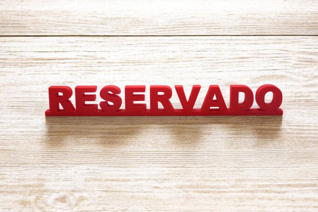 Pack de Letras "RESERVADO" en 3D