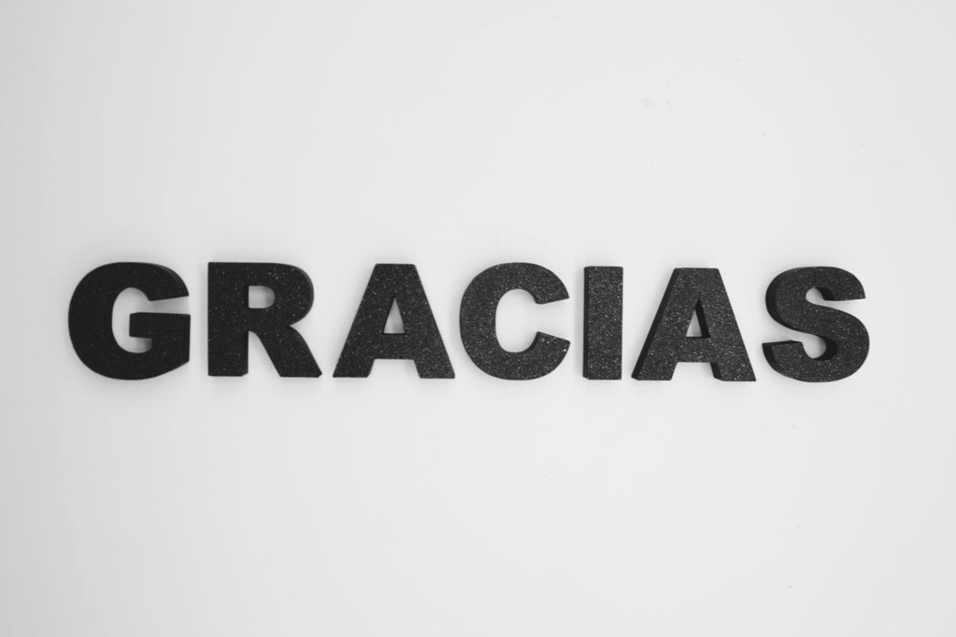 Pack de Letras "GRACIAS" en 3D