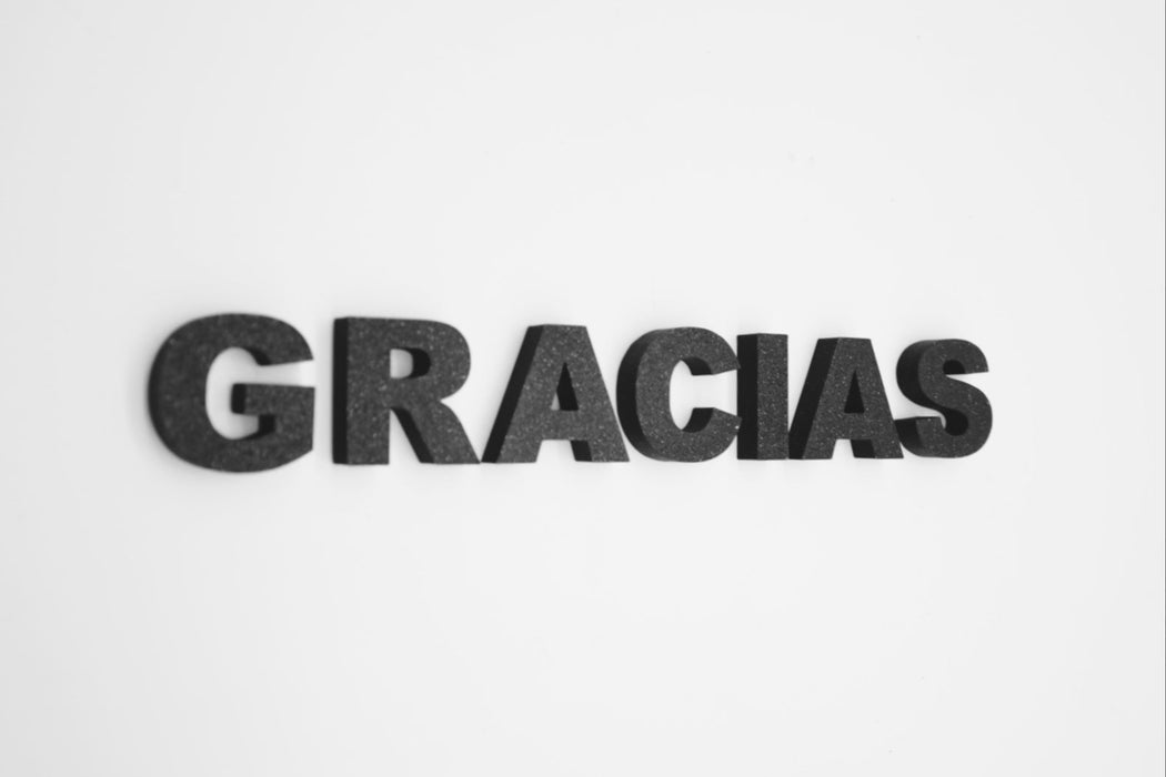 Pack de Letras "GRACIAS" en 3D