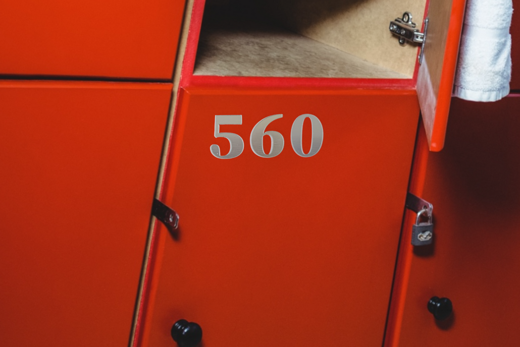 Numeración Taquillas Plateado