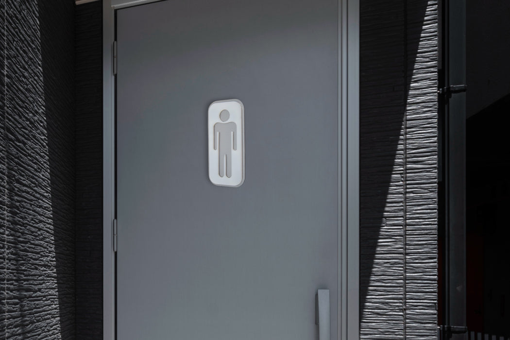 Placa Aseos Metacrilato con Bicapa