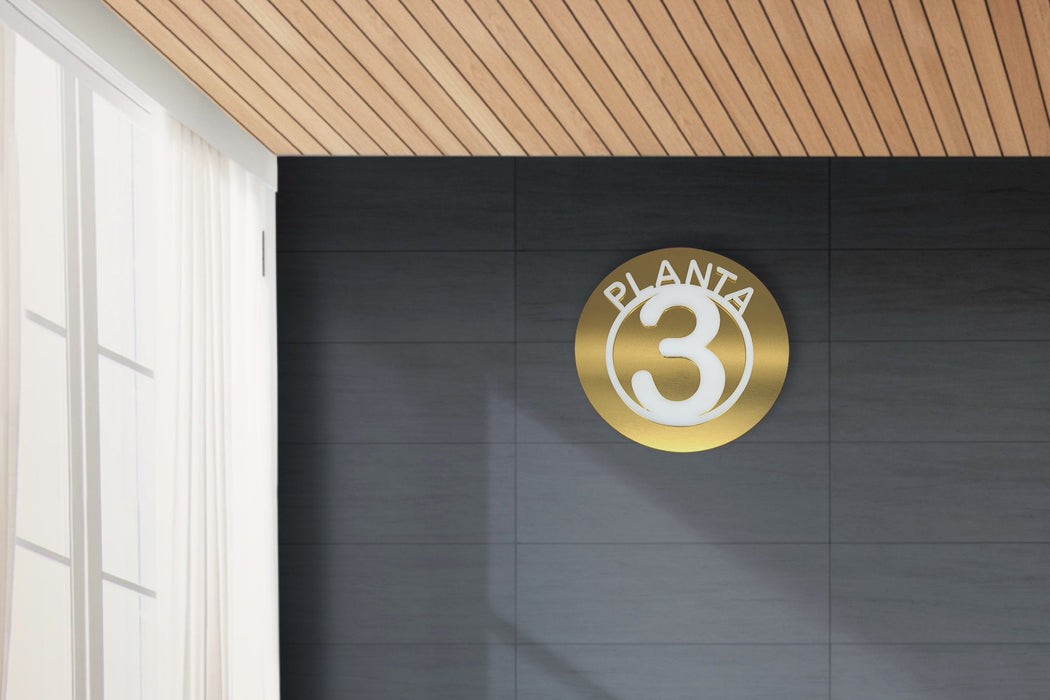 Placa Numeración de Planta