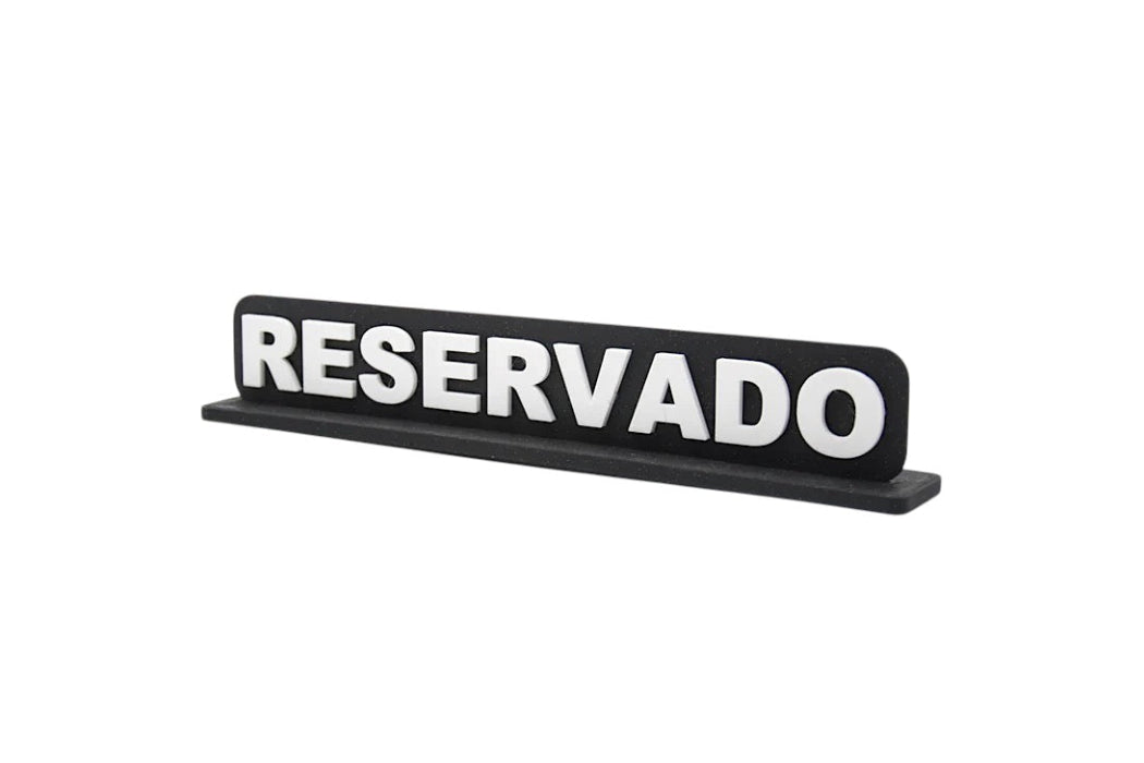 Placa 3D Reservado