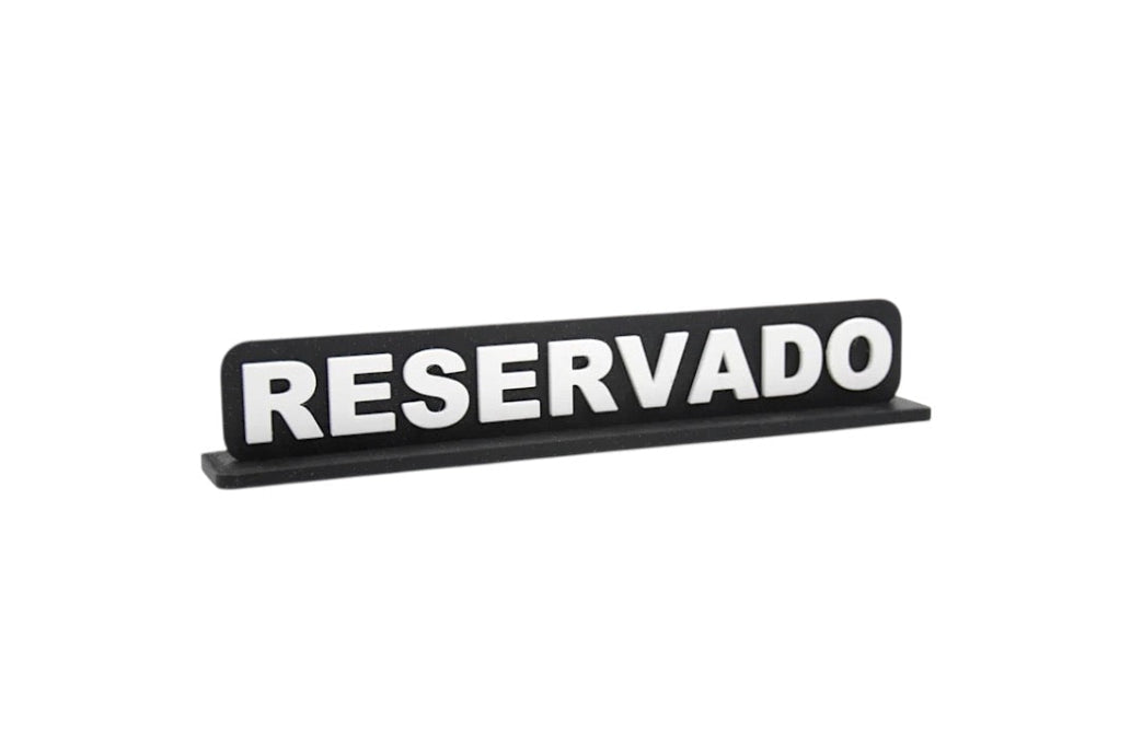 Placa 3D Reservado