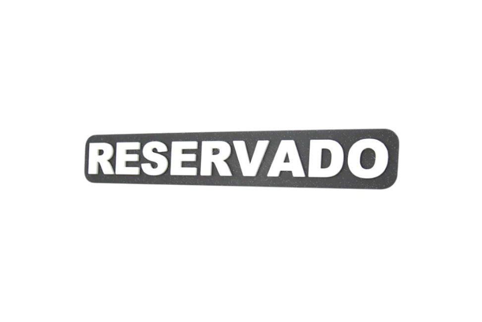 Placa 3D Reservado