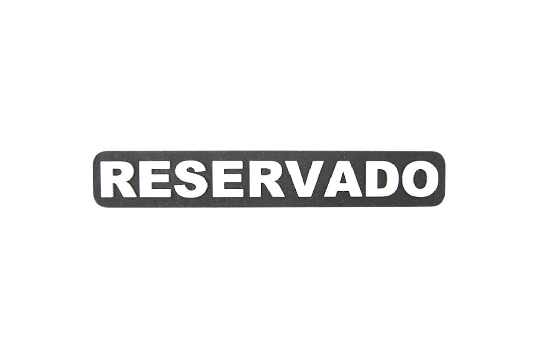 Placa 3D Reservado