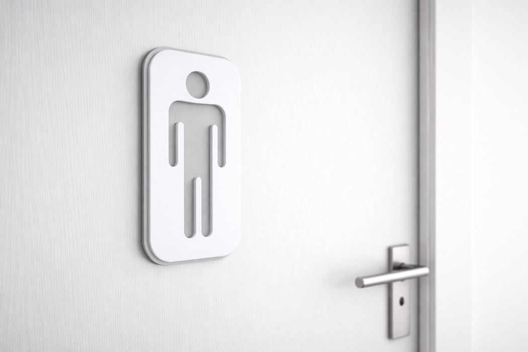 Placa Aseos Metacrilato con Bicapa