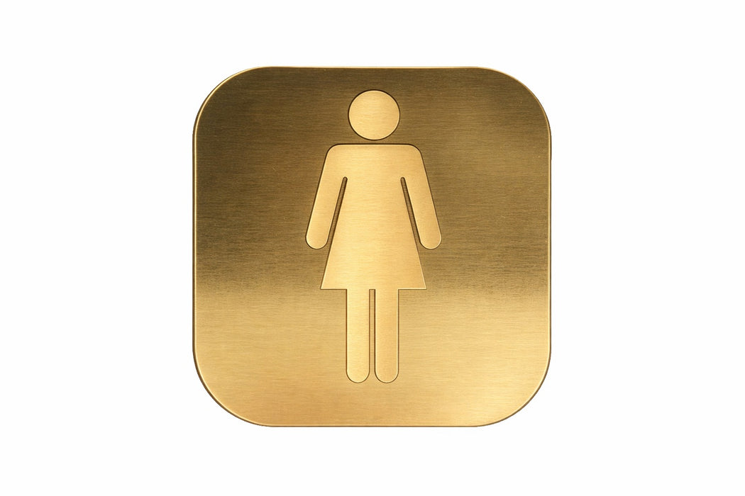 Placa de Aseos en Bicapa con Pictograma