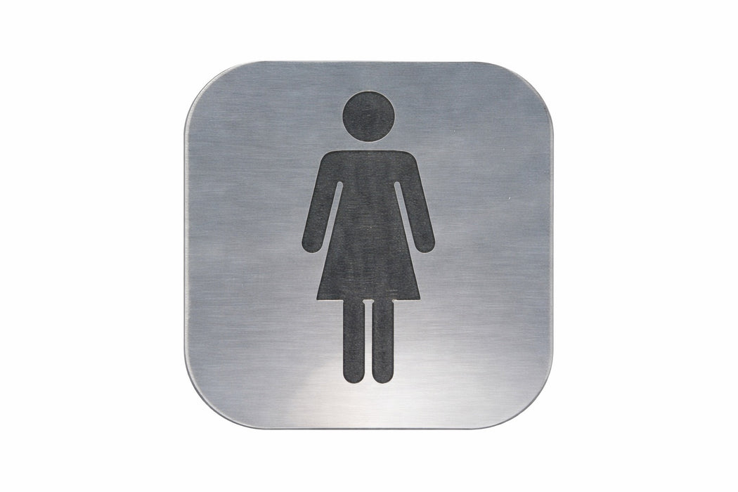 Placa de Aseos en Bicapa con Pictograma