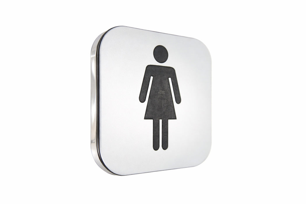 Placa de Aseos en Bicapa con Pictograma