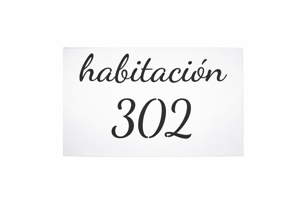 Placa de Número de Habitación en Bicapa