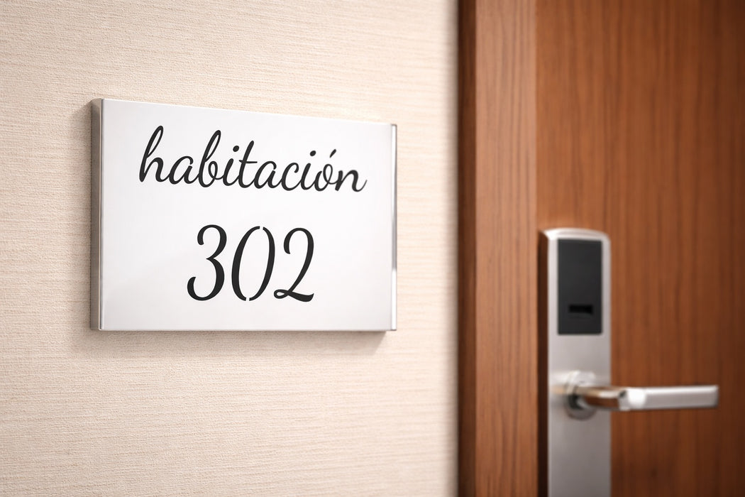 Placa de Número de Habitación en Bicapa