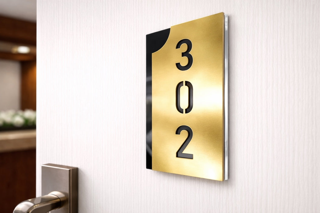 Placa de Numeración Vertical en Bicapa