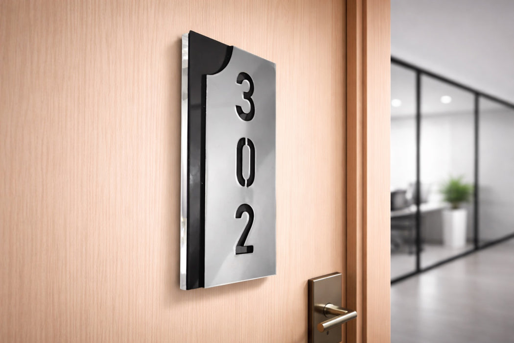 Placa de Numeración Vertical en Bicapa