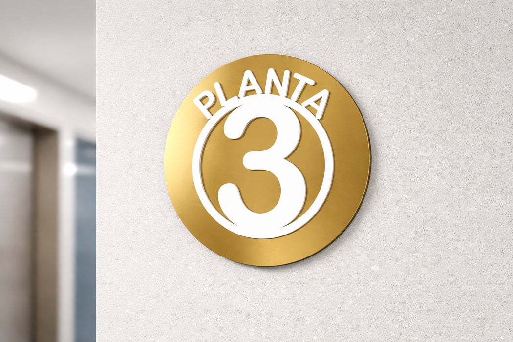 Placa Numeración de Planta