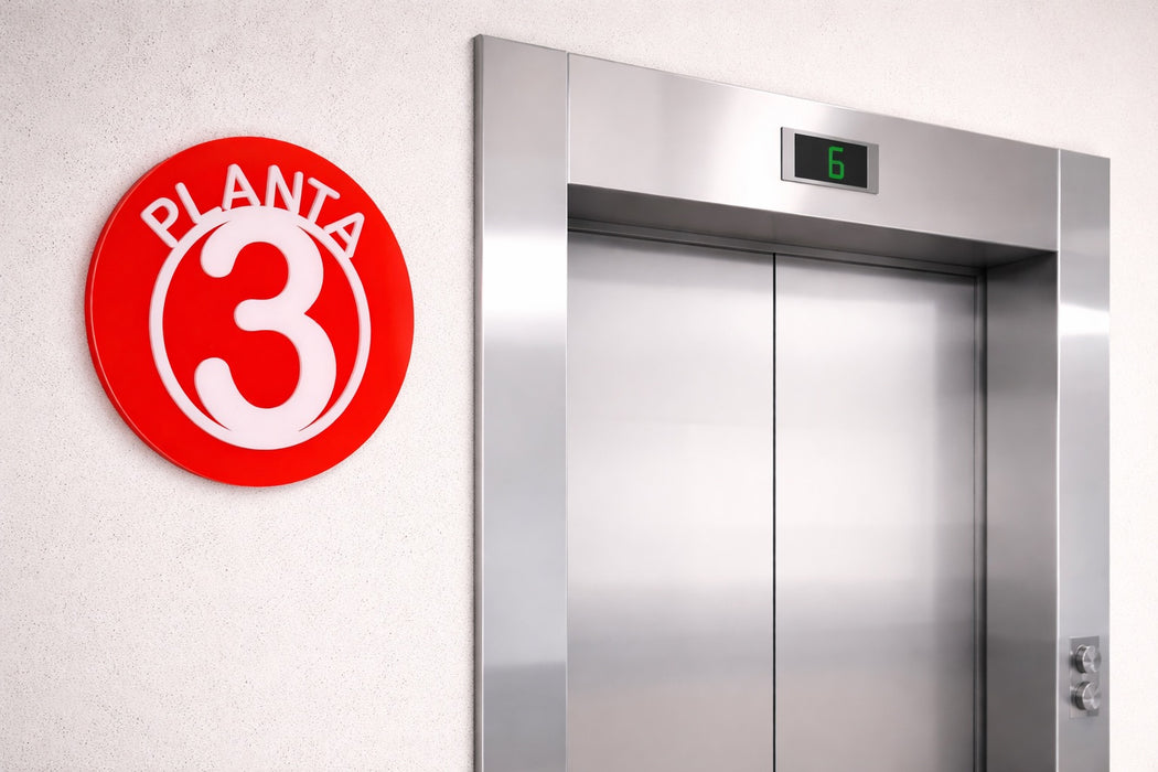Placa Numeración de Planta