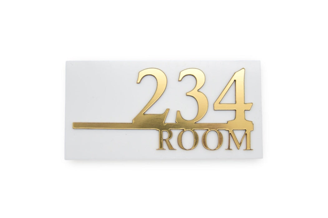 Placa de Numeración de Habitación