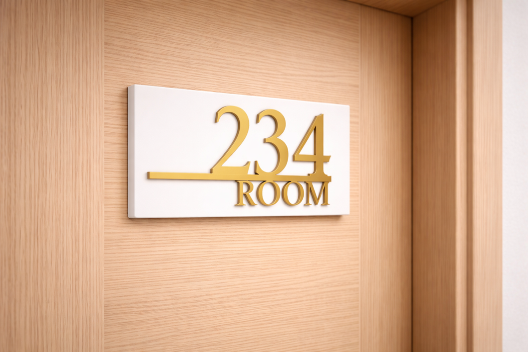Placa de Numeración de Habitación