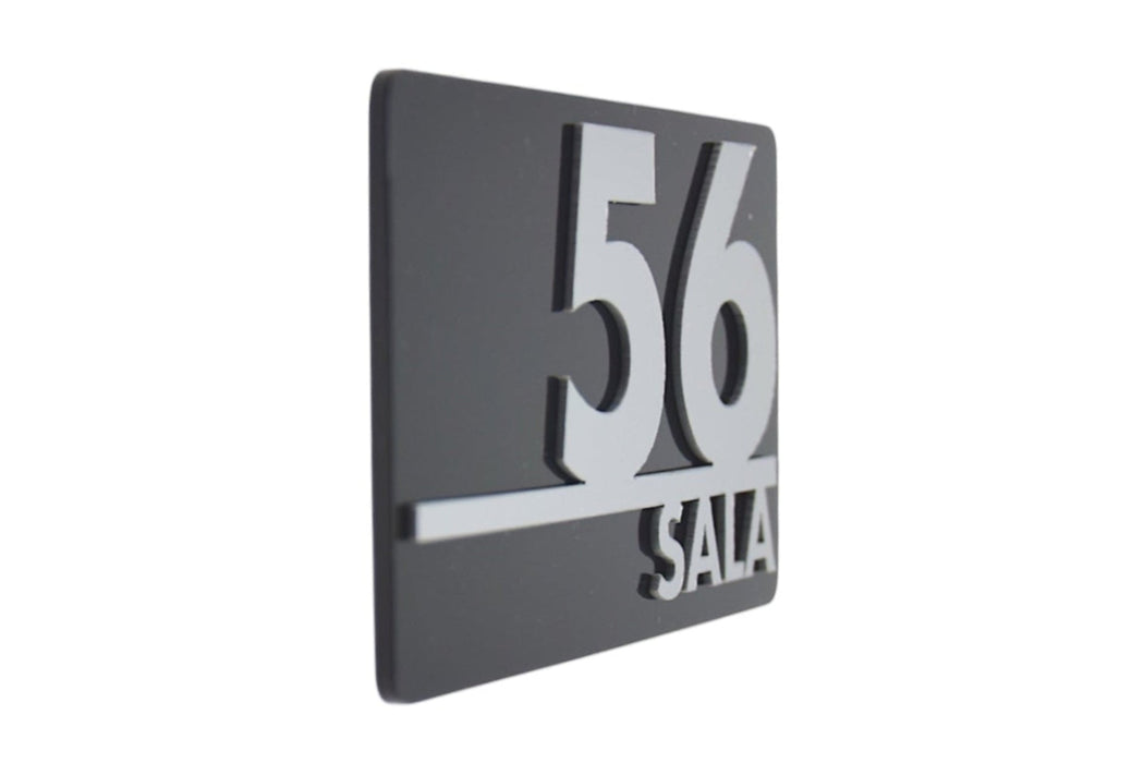 Placa de Numeración de Sala