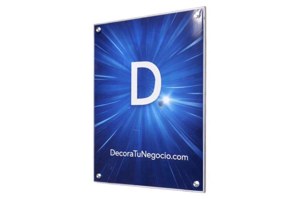 Placa de metacrilato con vinilo para exterior