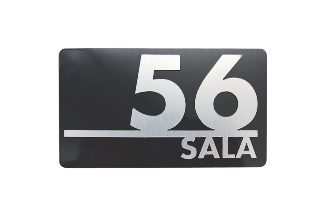 Placa Numeración de Sala