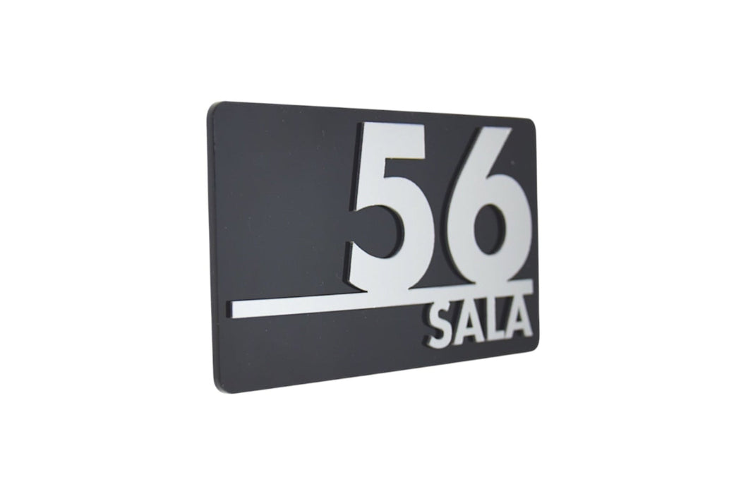 Placa Numeración de Sala