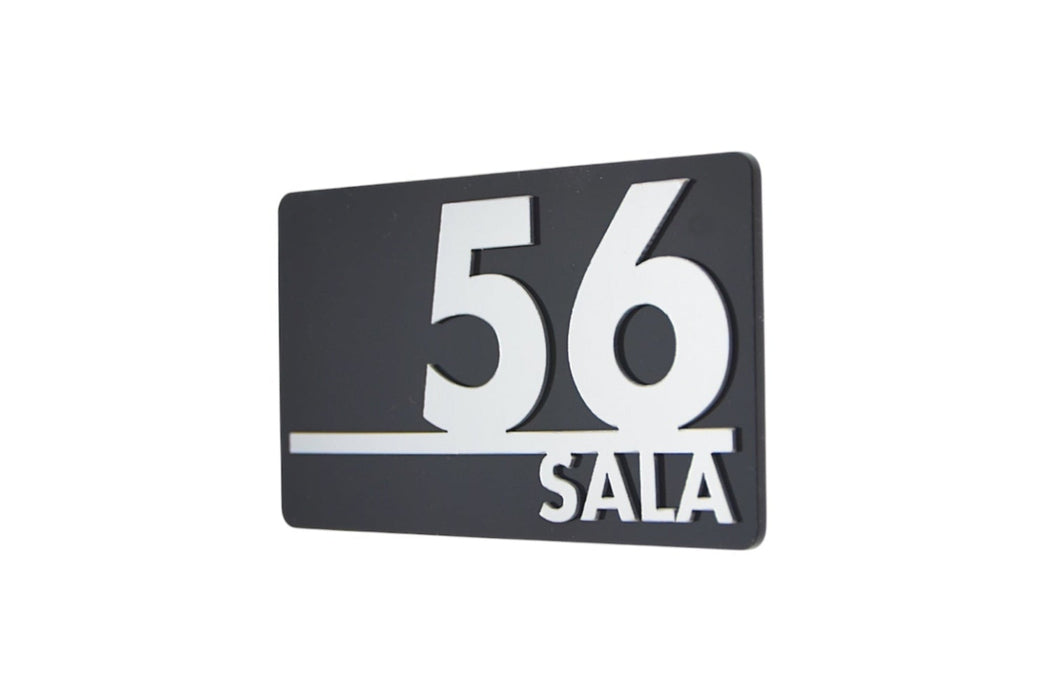 Placa Numeración de Sala