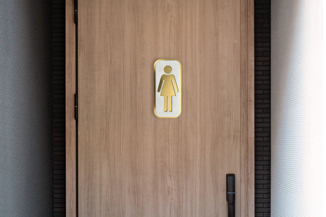 Placa Aseos Metacrilato con Bicapa