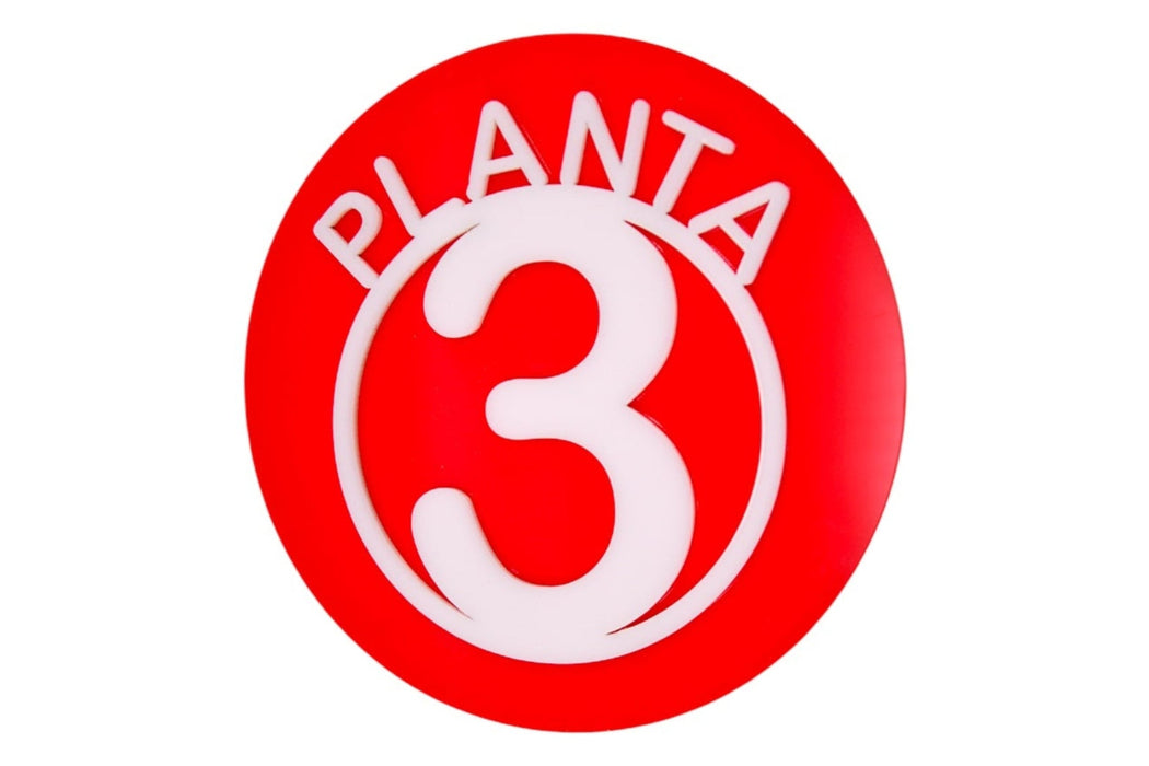 Placa Numeración de Planta