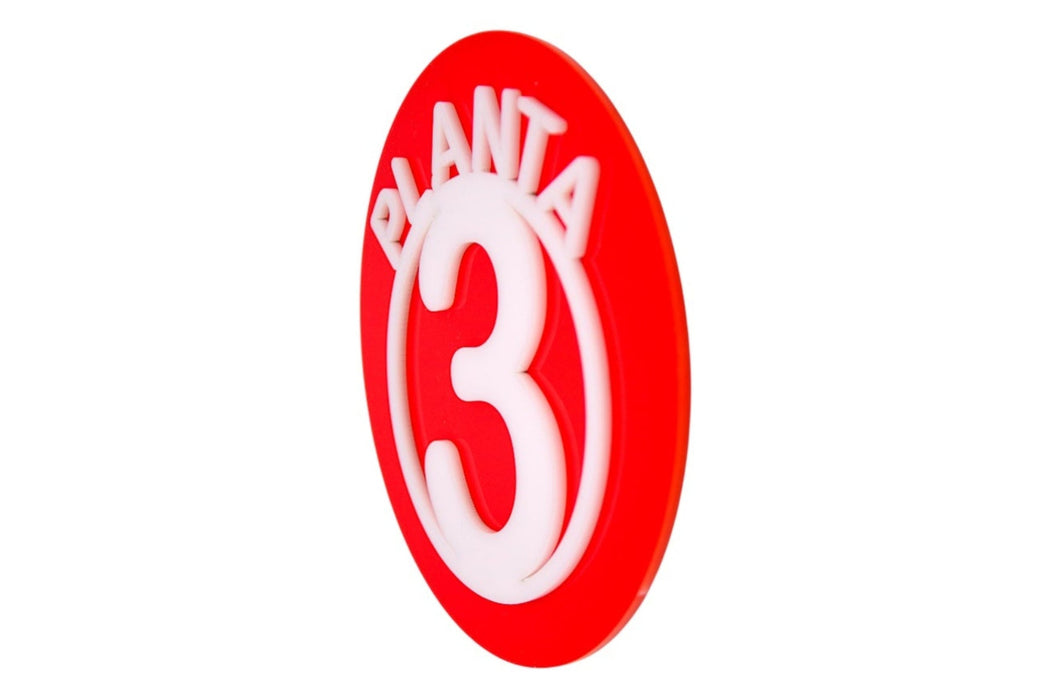 Placa Numeración de Planta