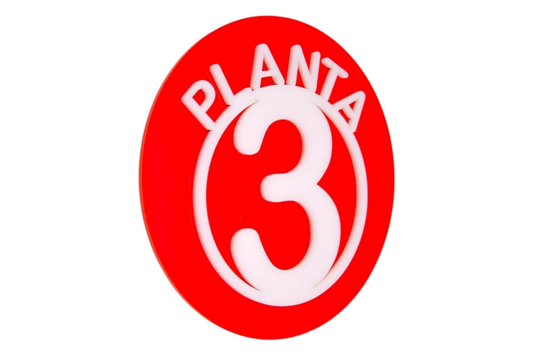 Placa Numeración de Planta