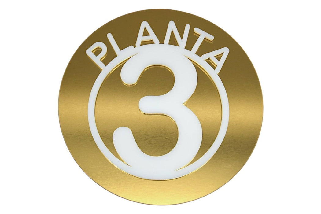 Placa Numeración de Planta