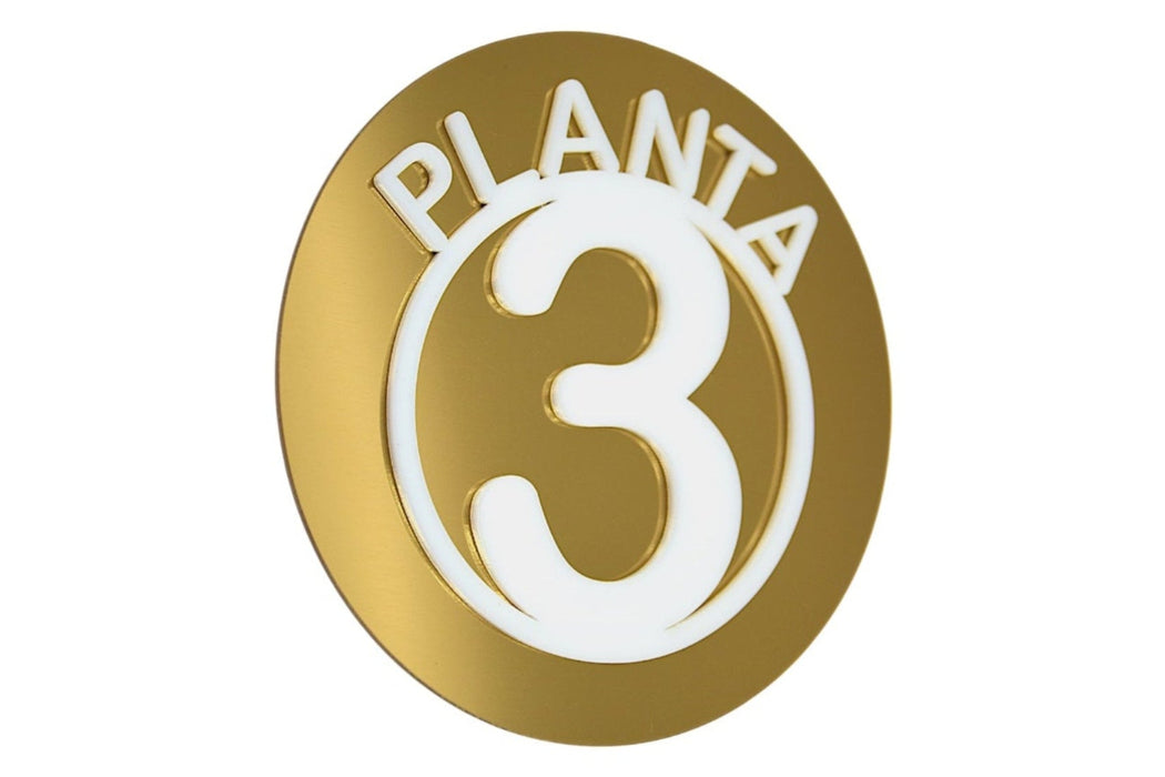 Placa Numeración de Planta