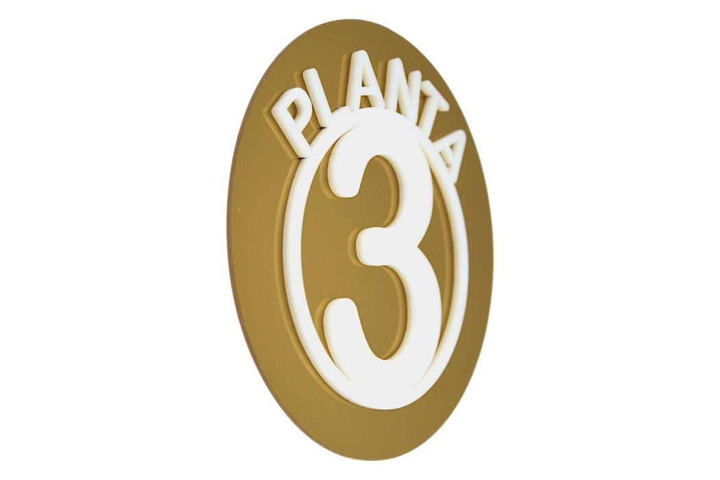 Placa Numeración de Planta