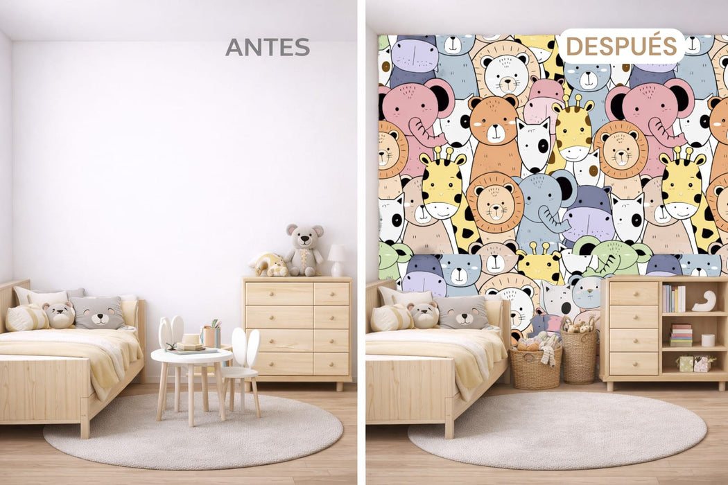 Vinilo de Texturas con Efecto infantil "Animales"